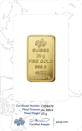 20g Złota Sztabka Róża | PAMP