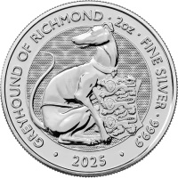 2 oz Bestie Tudorów Greyhound of Richmond Srebrna Moneta | 2025