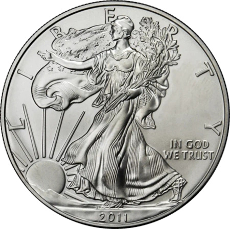 1 Uncja Amerykański Orzeł Srebrna Moneta | Mieszane Roczniki