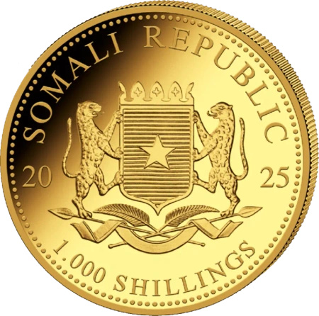 1 oz Słoń Somalijski Złota Moneta | 2025