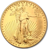 1 Uncja Amerykański Orzeł Złota Moneta | Mieszane Roczniki