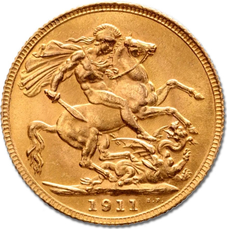 Suweren Król Jerzy V Złota Moneta | 1911 - 1932