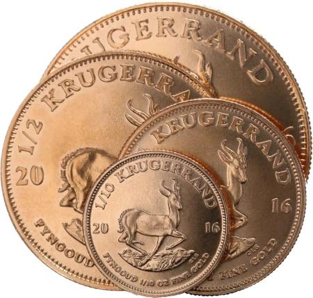 1/2 Uncji Krugerrand Złota Moneta | Mieszane Roczniki