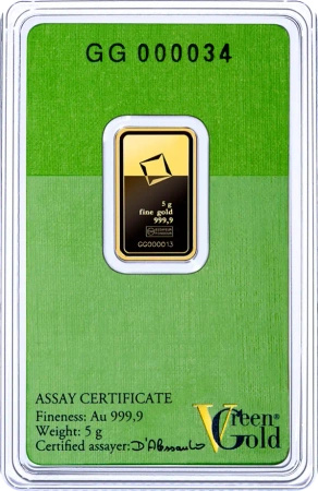 5g Złota Sztabka | Valcambi | Green Gold