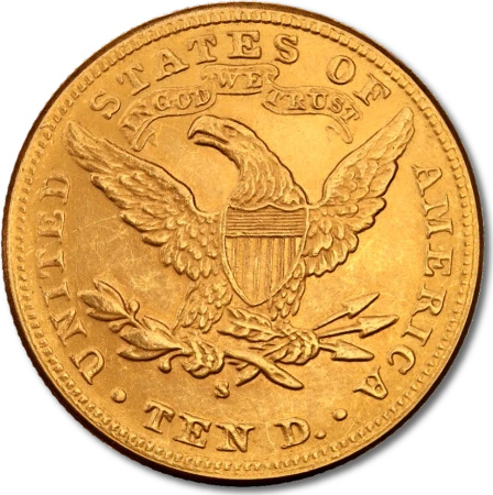 10 Dolarów Amerykański Orzeł "Liberty Head" Złota Moneta | 1866-1907