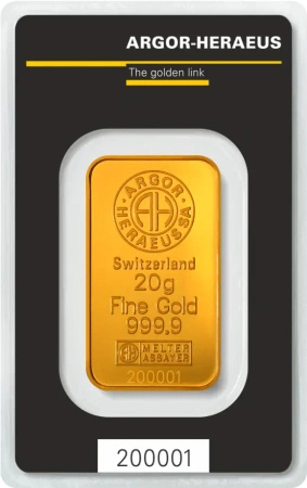 20g Sztabka złota | Argor-Heraeus | Kinebar