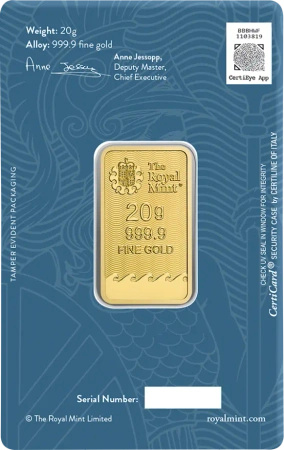 20g Britannia Sztabka Złota | Royal Mint