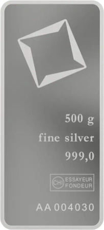 500g Srebrna Sztabka | Valcambi | Bita