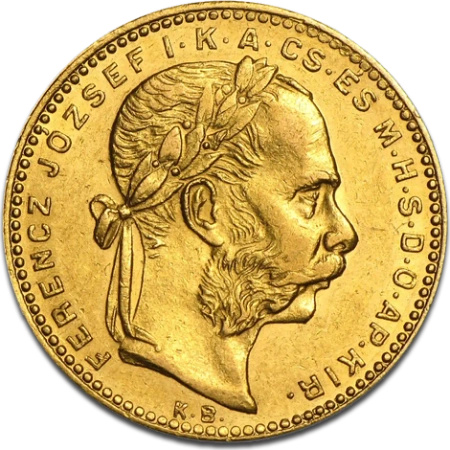 8 Forintów / 20 Franków Węgry Złota Moneta | 1870 - 1892