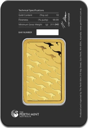 10 Uncji Złota Sztabka | Perth Mint