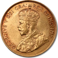 10 Dolarów Kanadyjskich Jerzy V Złota Moneta | 1912 - 1914