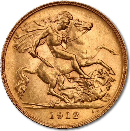 Pół Suwerena Jerzy V Złota Moneta | Mieszane Roczniki