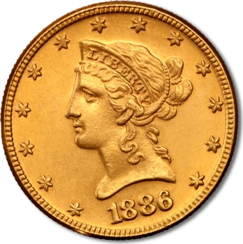 10 Dolarów Amerykański Orzeł "Liberty Head" Złota Moneta | 1866-1907